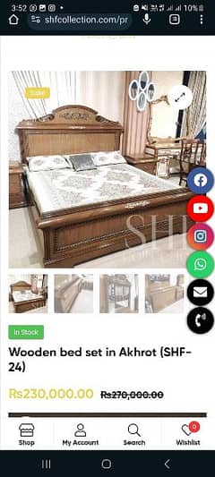 Akhrot wood bedroom set. price negotiable for serious buyer