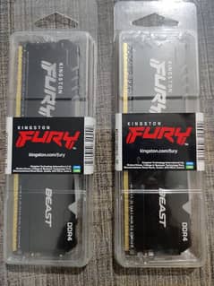 Kingston Fury beast RGB 32GB (16x2) 3200mhz CL16 DDR4 ram