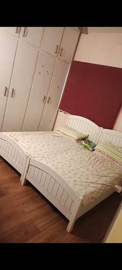2 single bed without mattress