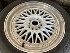 17 inch bbs rims with tyres 115/100 pcd 5 nuts