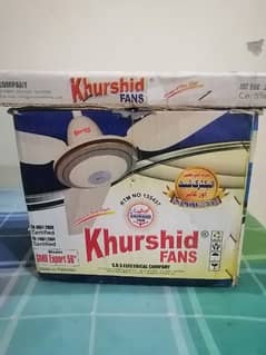 khursid fan life time waranty pure copper neat and clean