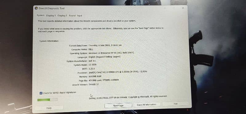 **Dell 15.6" G3 Series 15 3579 Gaming Laptop*' 12