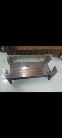 glass top center table great condition