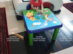 Bench chair Storage Stool Box Study Table Desk Mic Bear Kids Toys tab
