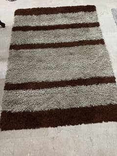 Brown fur rug