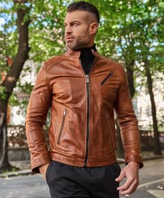 Best GENUINE LEATHER JACKETS for Men | Motorcycle Brown Tan jacket