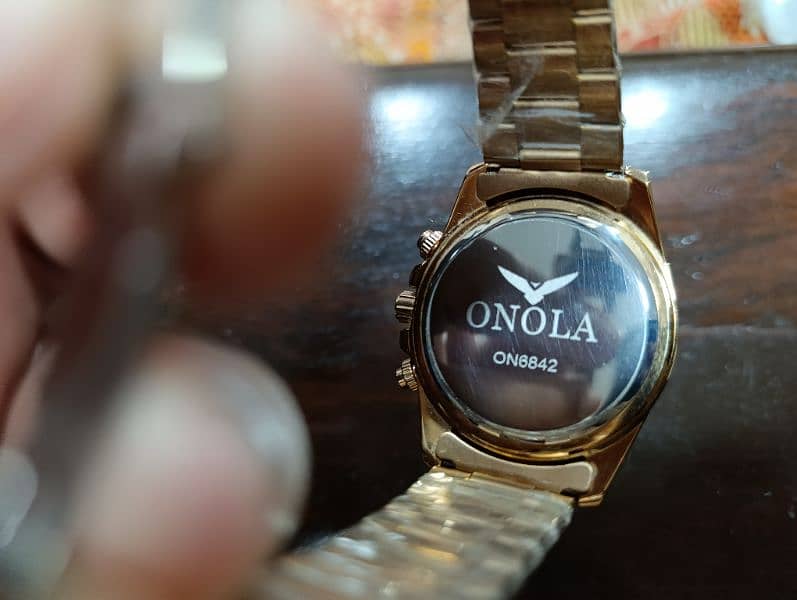 Original Onola Rose Gold Chronograph watch super bling bezel and lugs 16