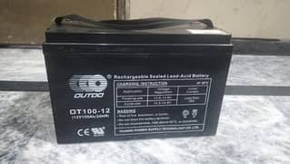 lead acid rechargeable battery for sale 6 batteries OUTDO OT 100-12