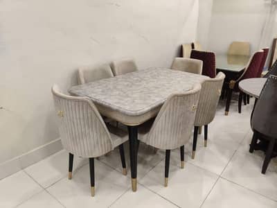 Pvc Top Dining Table High Gloss