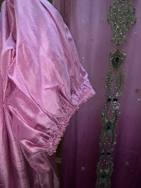 Pink maxi 3 pcs formal pure chiffon 6