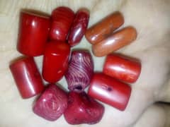 Marjan red coral ruby yaqoot moti pearl 100 % original and all stones