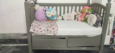 wooden baby cart for sale with mattress and  bed set