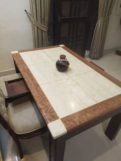 Heavy marble dining table