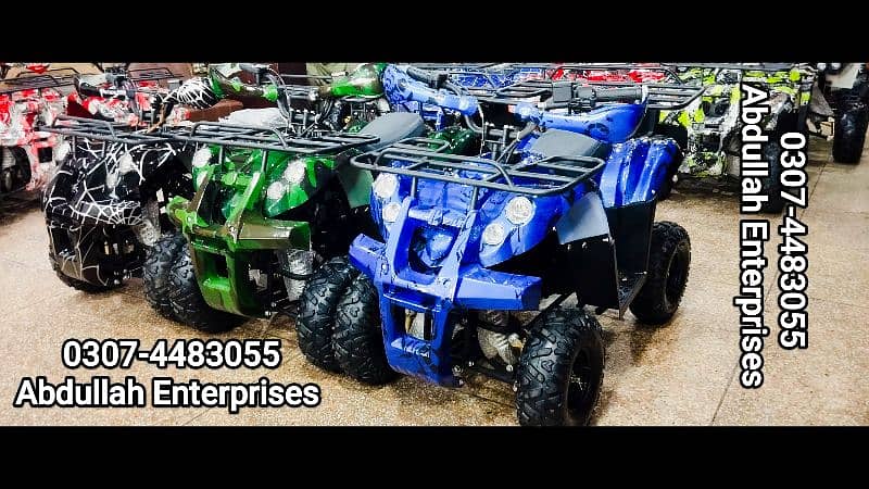 New tyre and parts Quad Jeep atv for sale delivery all Pak 0