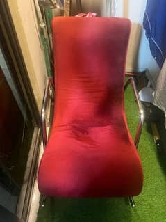 red velvet rocking chair