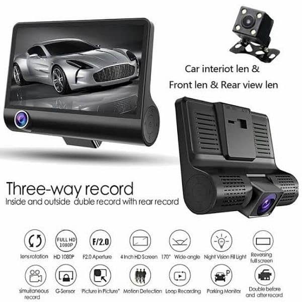 Car Dvr Mirror Dual Camera Front/Back 1080p 11