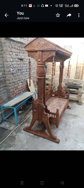 new wooden jhula/ swing for baba/ solid jhula/ traditional jhula 1