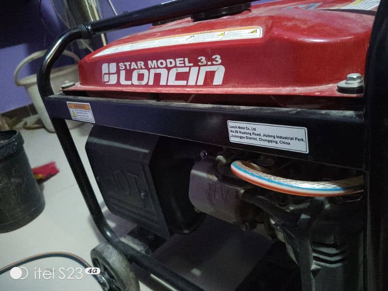 Loncin 3.5 kv with battery & gast kit new model generator like a new 2