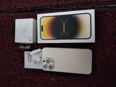 I phone 14 pro max golden 128GB jv 100%BH only 10 day use