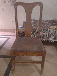 8 wooden chairs,
