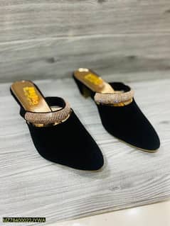 Womens's Velvet Wedeg Heels