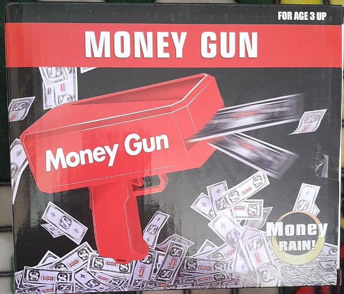 money gun, doller gun, play gun, pyso vali machine 0