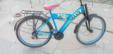 Helux bicycle blue color for boys with gears