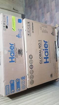 haier ac new condition box pk with warnty card slightly use03216692661