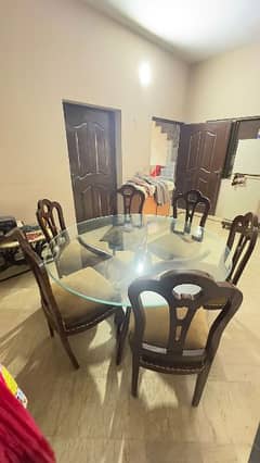 new wooden dining table with 6 chairs