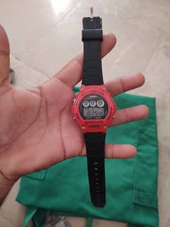 Casio W-214HC Digital Watch Original 100% Water proof Red color black