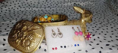 Earrings, Necklaces, Broach, Hairband, Jewelry holder