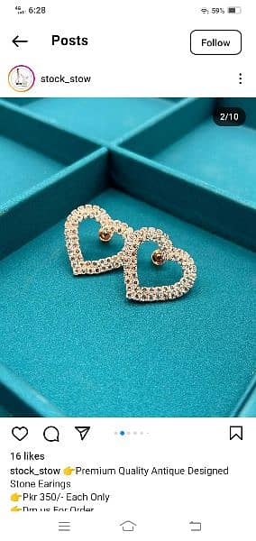 heart shape ear ring 2