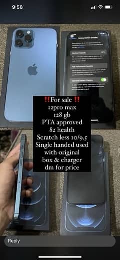 iphone 12 pro max pta approved 128 gb