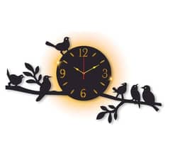 Chipboard Laminated Sheet Wall Clock With Light