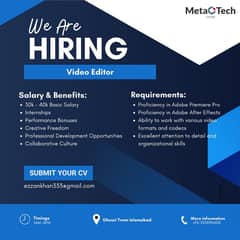 Video Editor Required