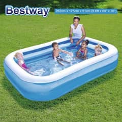 Bestway Kids Swimming Pool 103.15"L x 68.9"W x 20.08"H.  03020062817