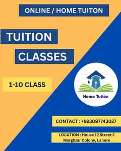 Online/Home Tution Available For Class 1-10