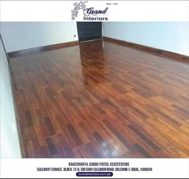 Vinyl flooring wooden floor pvc laminated spc floor by Grand interiors 2