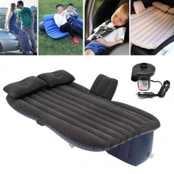 Inflatable Car Air Mattress Travel Bed - Car Camping Bed03020062817 0