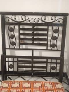 iron bed with mattress