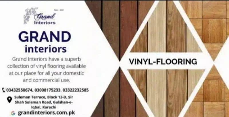 Vinyl flooring wooden floor pvc laminated spc floor Grand interiors 0