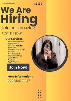 We are Hiring ,Housewives, Students, Jobian