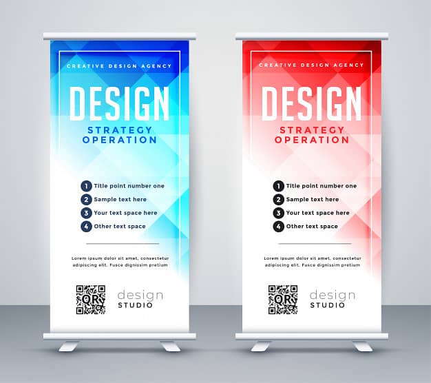 Stylish, modern business cards with different shapes and colors, 0