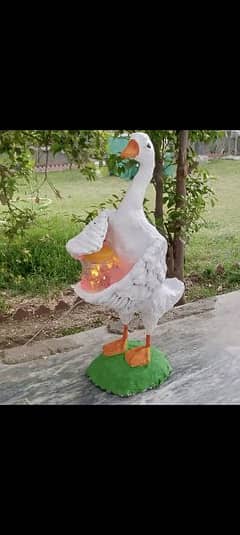 duck sculpture with light home decore item