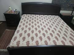 wooden bed set with spring mattress slightly used, Outclass condition 0