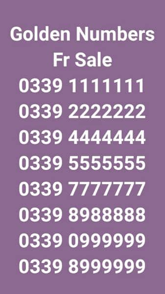 Golden Numbers fr 0