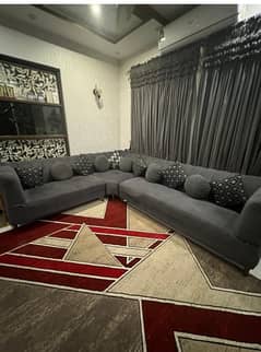 Sofa in wooden/ L shaped sofa in 8 seater /
