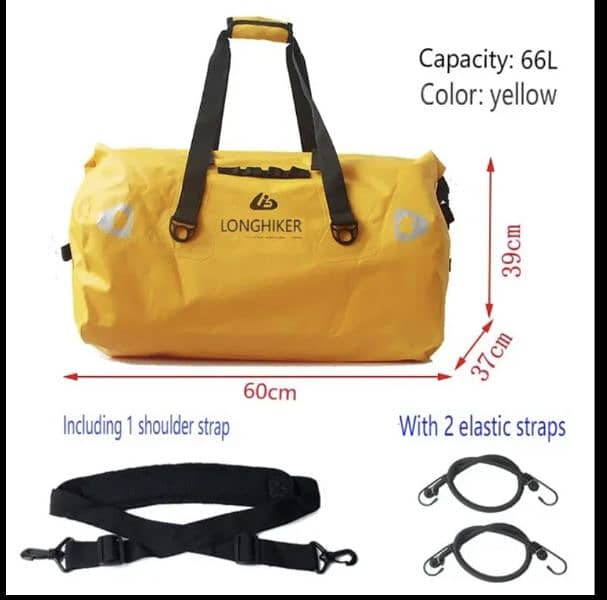 Touring Biker Luggage Bag / Motorcycle Luggage Bag / 66L Dry Bag 1