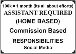 Home Based Job (100k in 1 month = Comission Based) Female Only