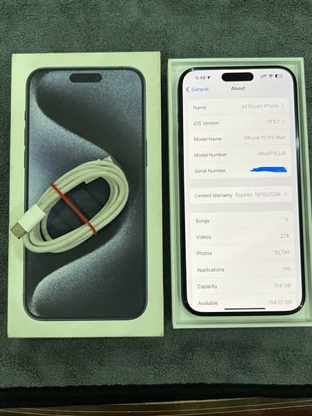 iPhone 15 pro max 256gb PTA approved 7